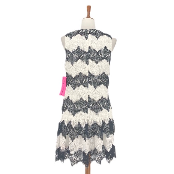 Betsey Johnson Black & White Lace Dress, NWT, 10 - Picture 6 of 10